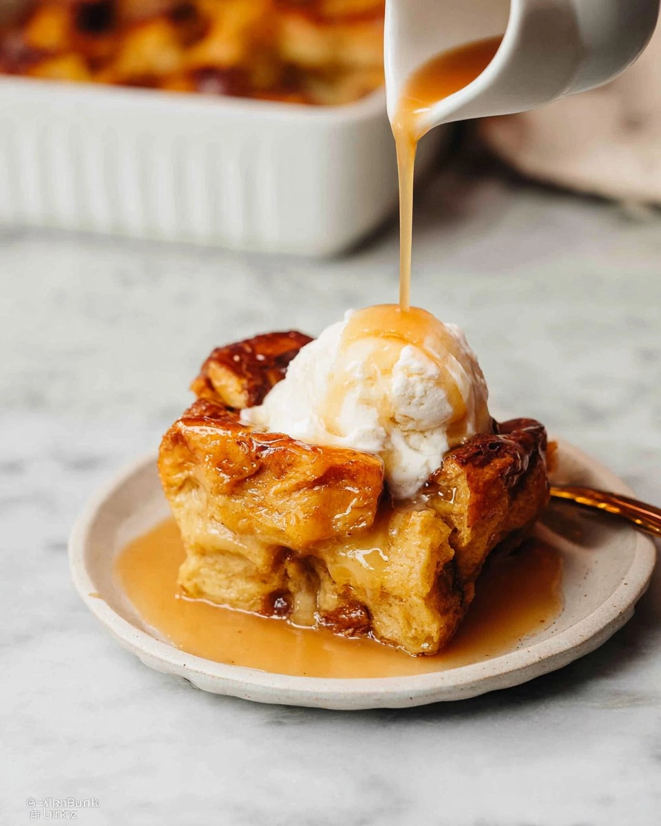 Bread Pudding with Butter Rum Sauce