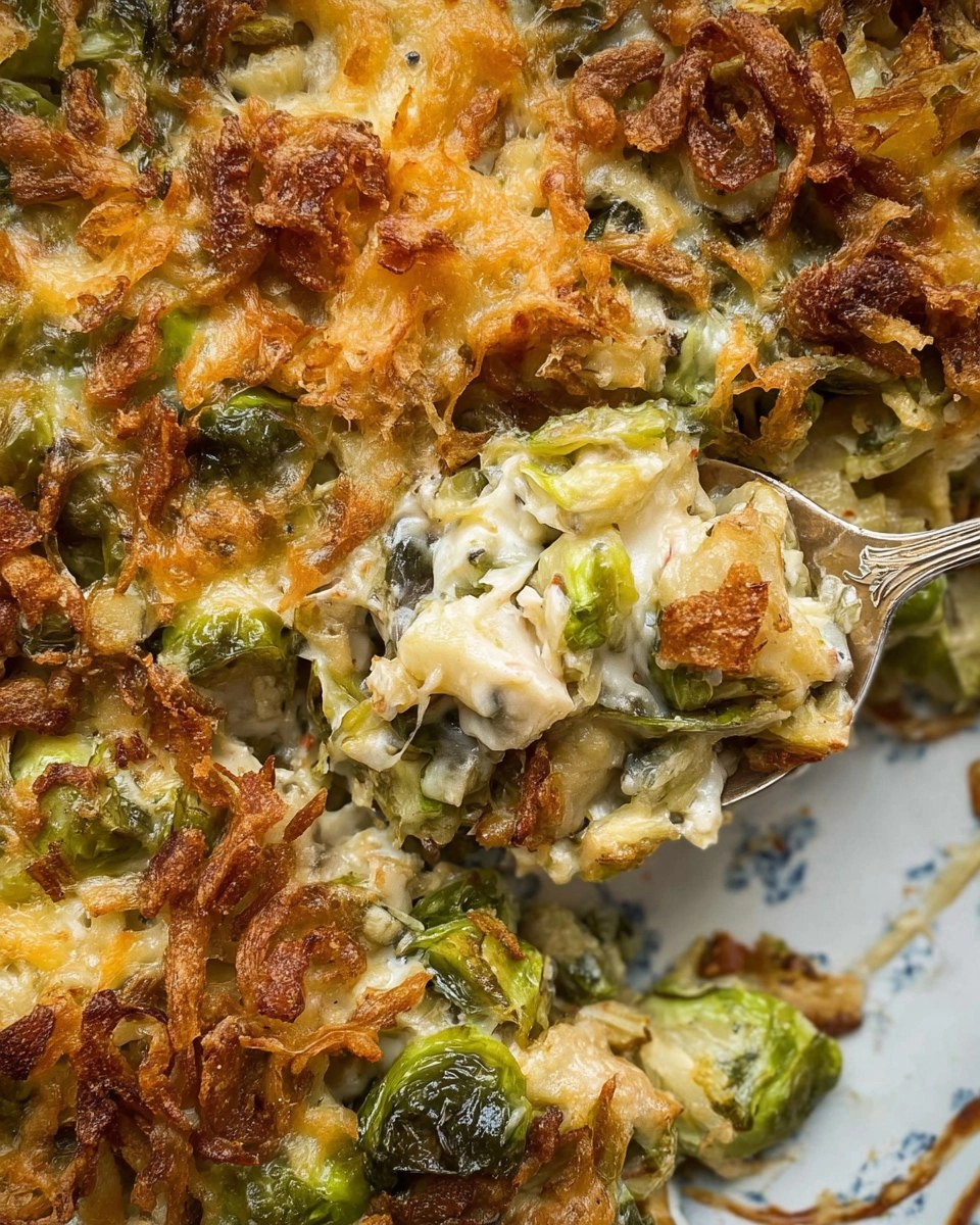 Cheesy Brussels Sprout Casserole