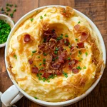 Cheesy-Loaded-Mashed-Potatoes-with-Crispy-Shallots-and-Pancetta-Recipe