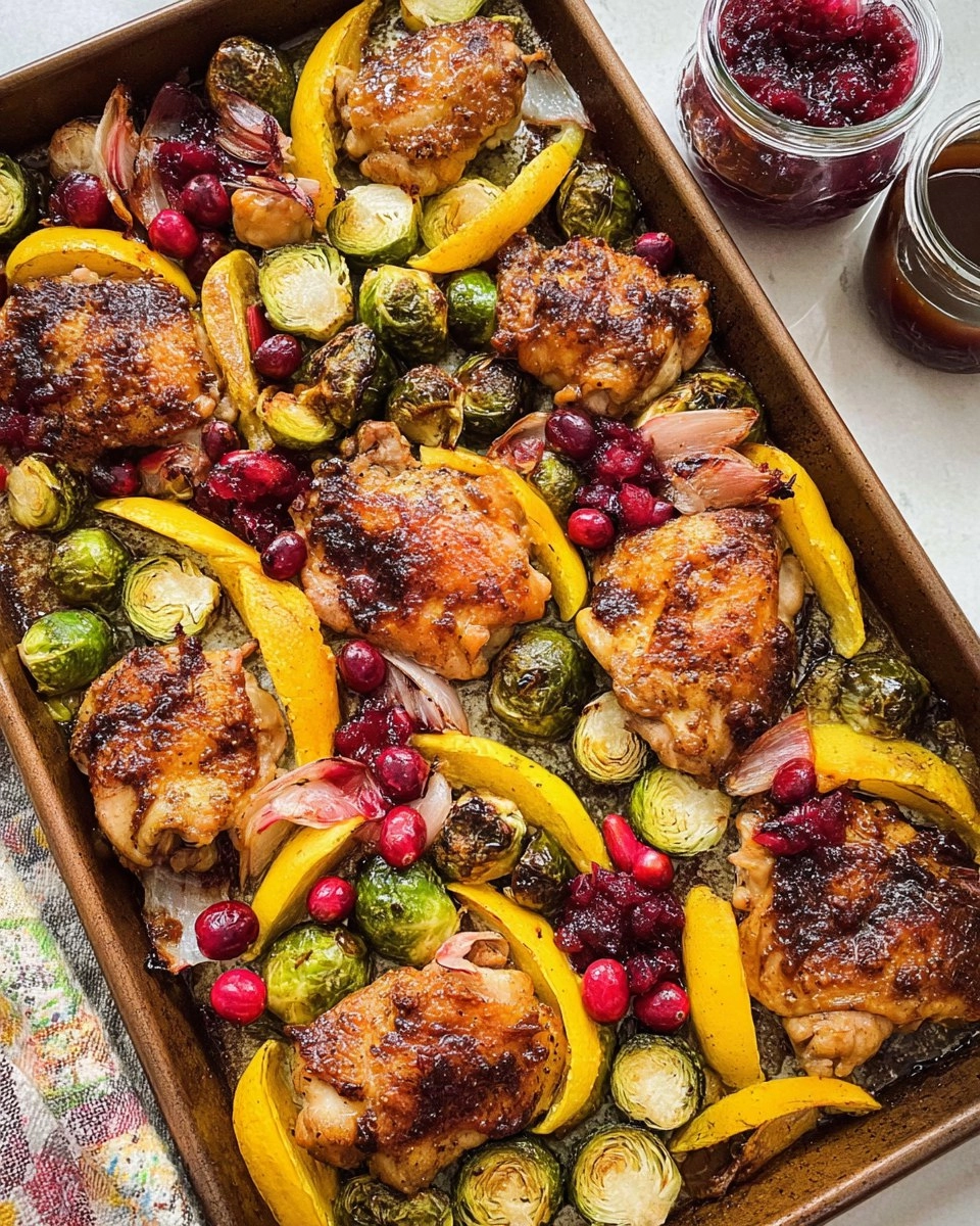 Cranberry Balsamic Chicken Sheet Pan Meal with Veggies