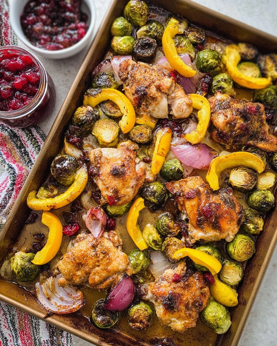 Cranberry Balsamic Chicken Sheet Pan Meal with Veggies