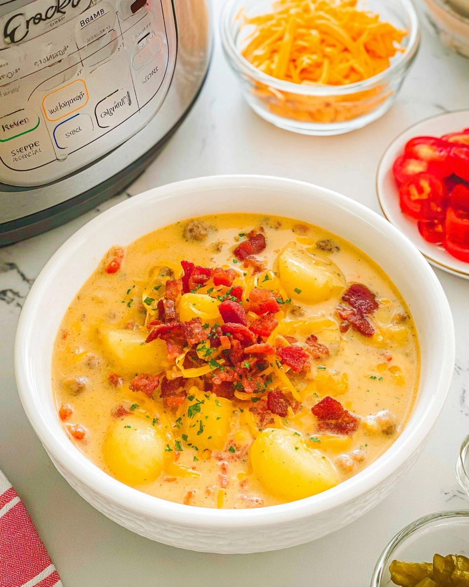 Crockpot Cheeseburger Soup 101 Crockpot Cheeseburger Soup