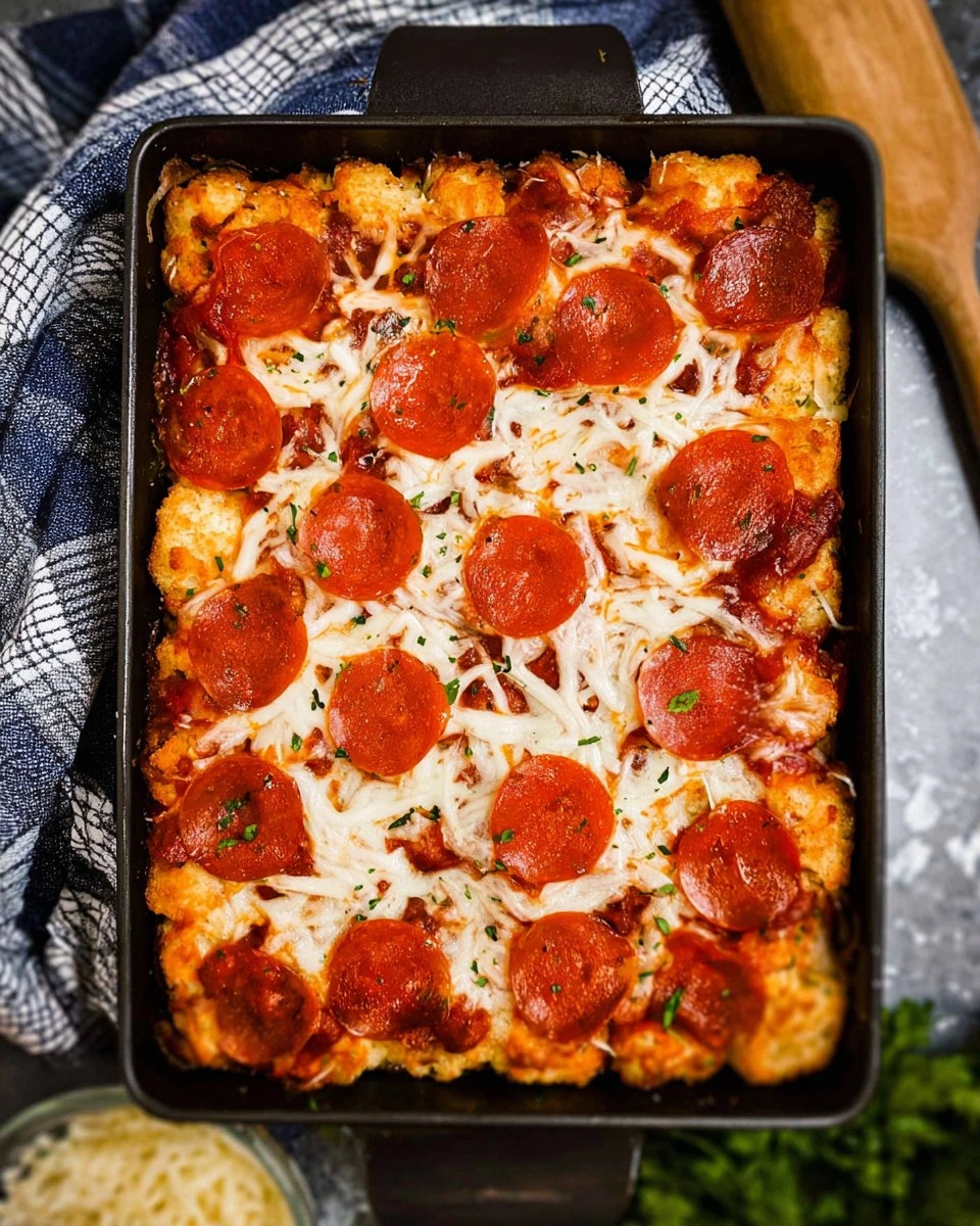 Pizza Biscuit Casserole (Easy Pepperoni Version)