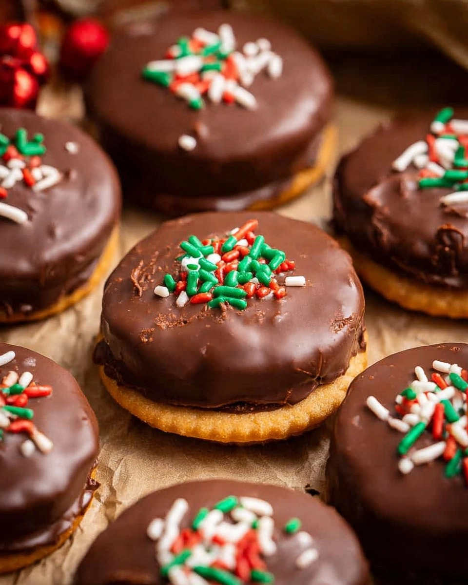 Reese Cup Ritz Cracker Cookies