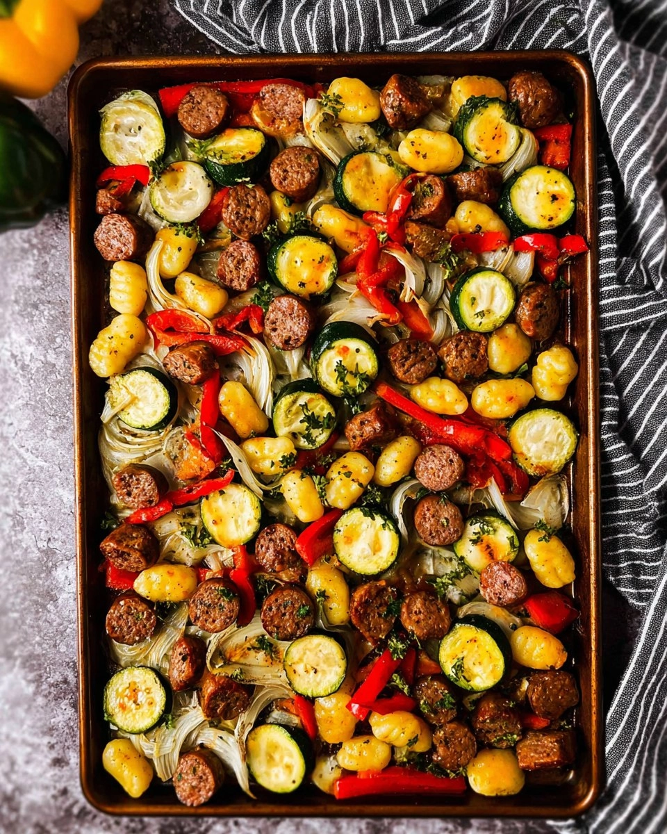 Sheet Pan Gnocchi with Sausage and Veggies