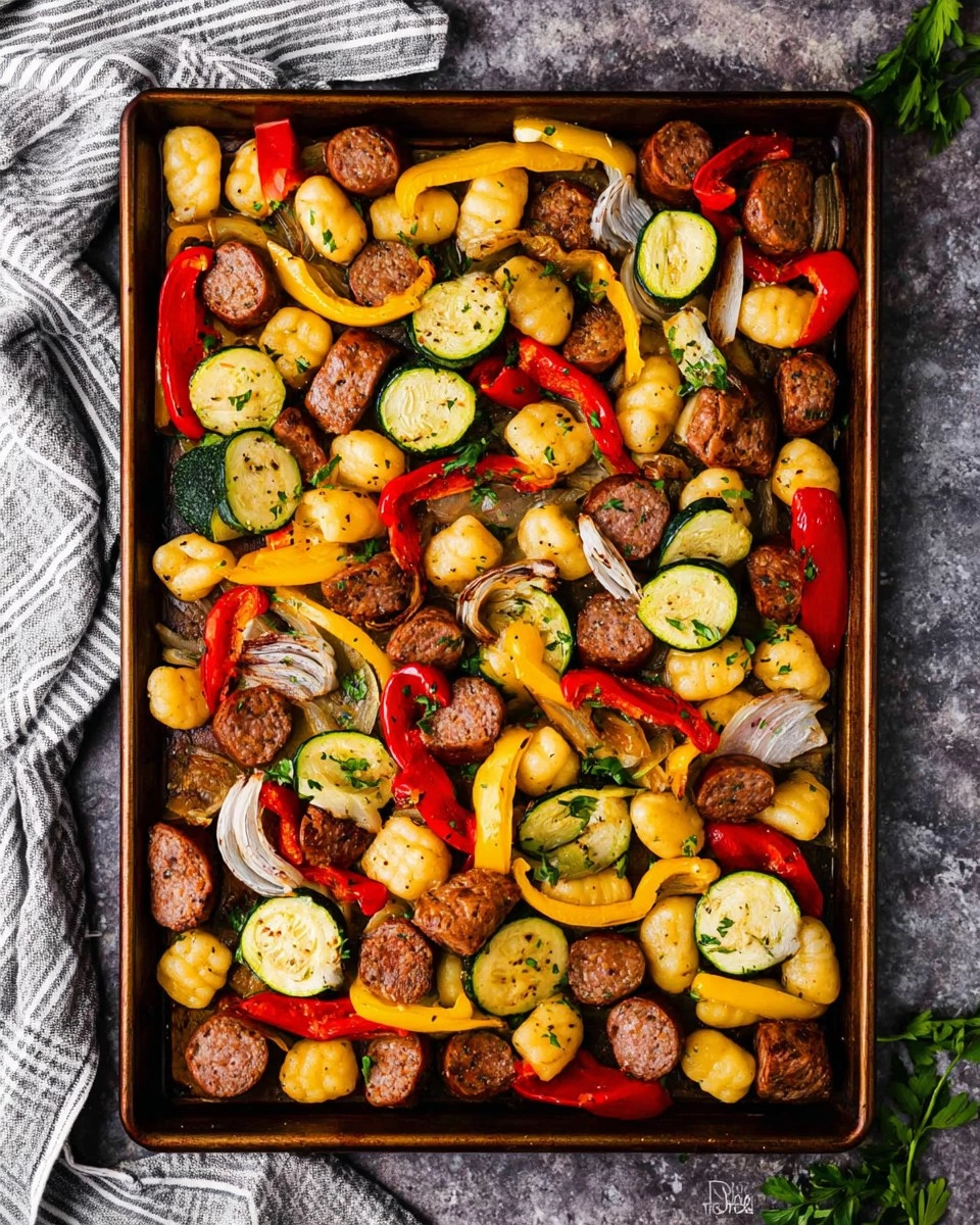 Sheet Pan Gnocchi with Sausage and Veggies