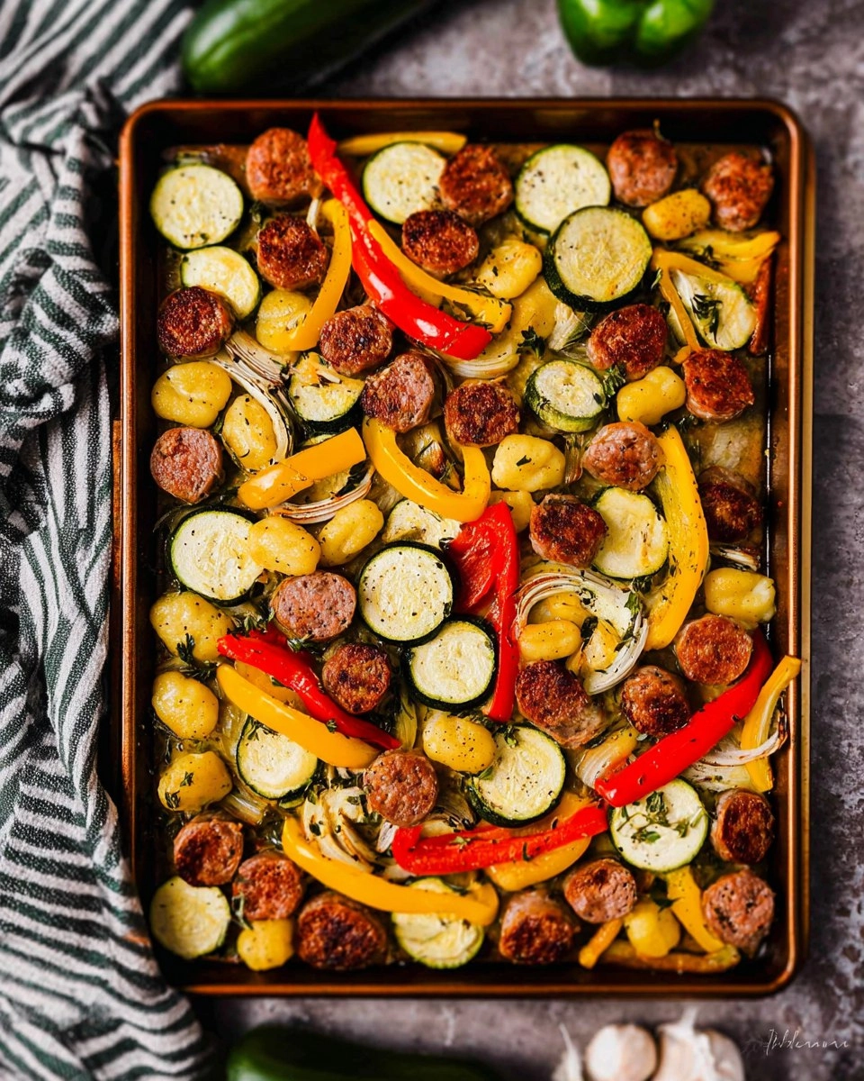 Sheet Pan Gnocchi with Sausage and Veggies