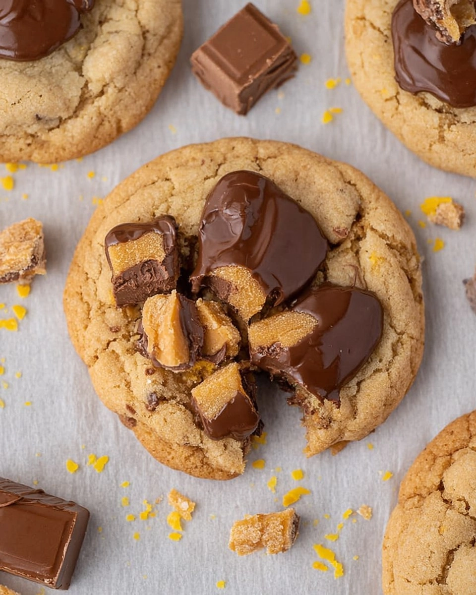 Soft Chewy Crumbl Butterfinger Cookies Copycat
