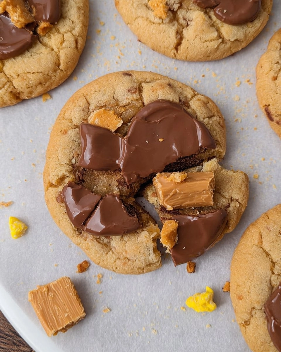 Soft Chewy Crumbl Butterfinger Cookies Copycat