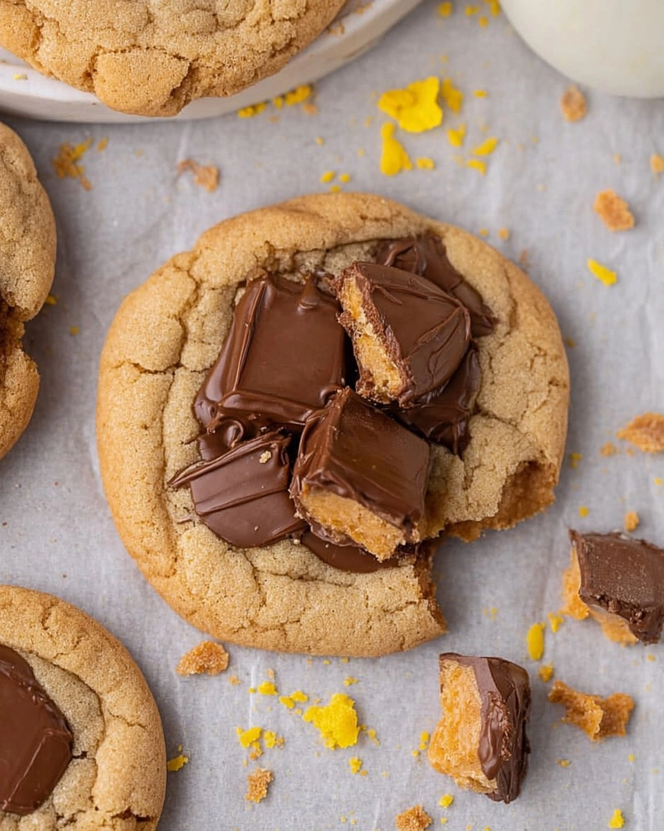 Soft Chewy Crumbl Butterfinger Cookies Copycat