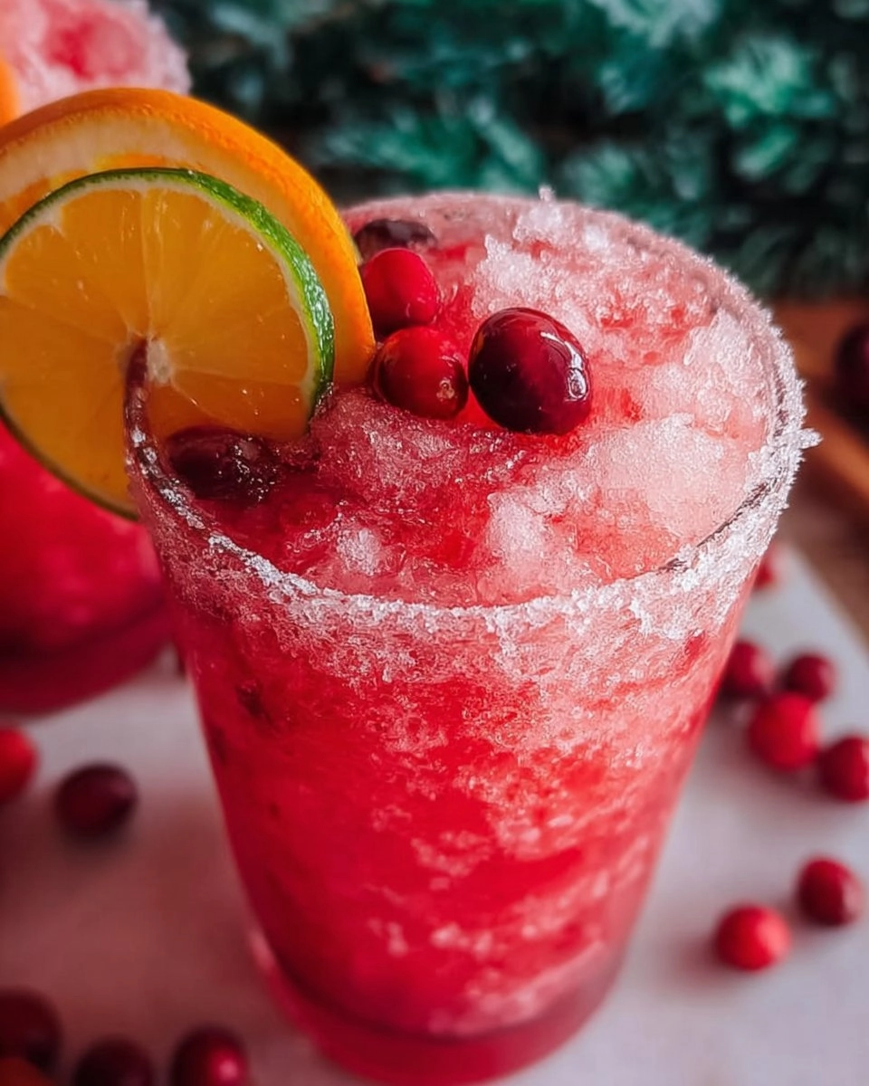 Sparkling Christmas Slush Drink