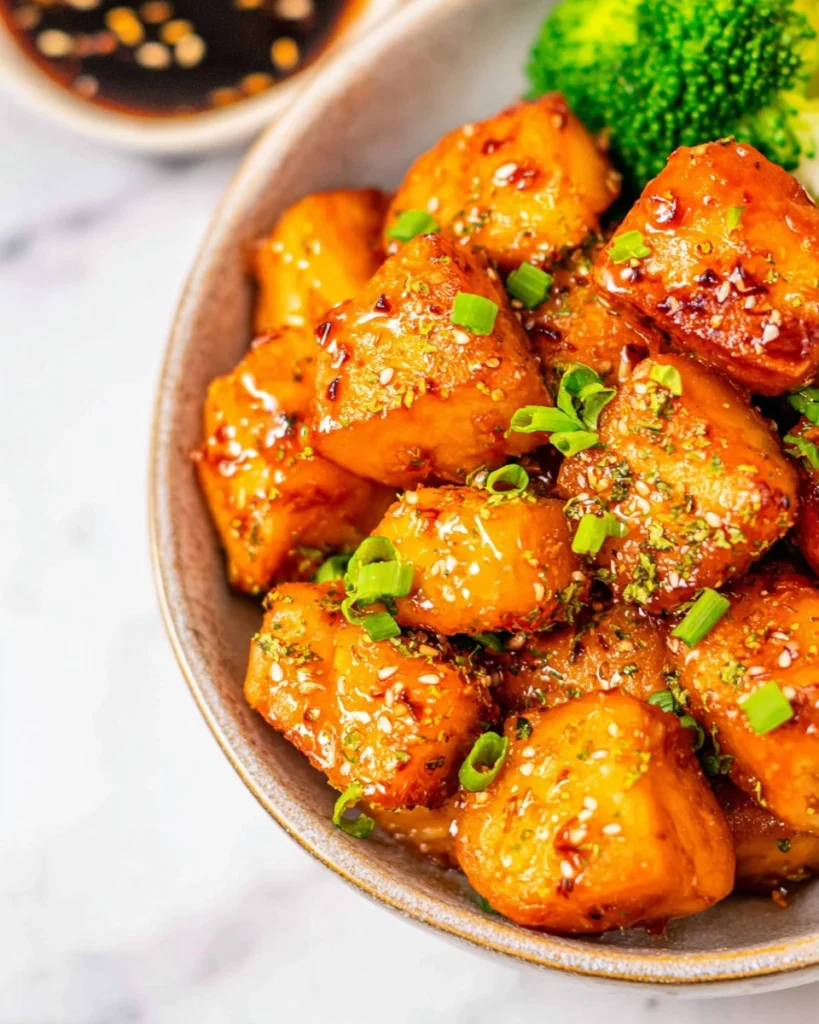 Air-Fryer-Honey-Garlic-Salmon-Bites-Recipe