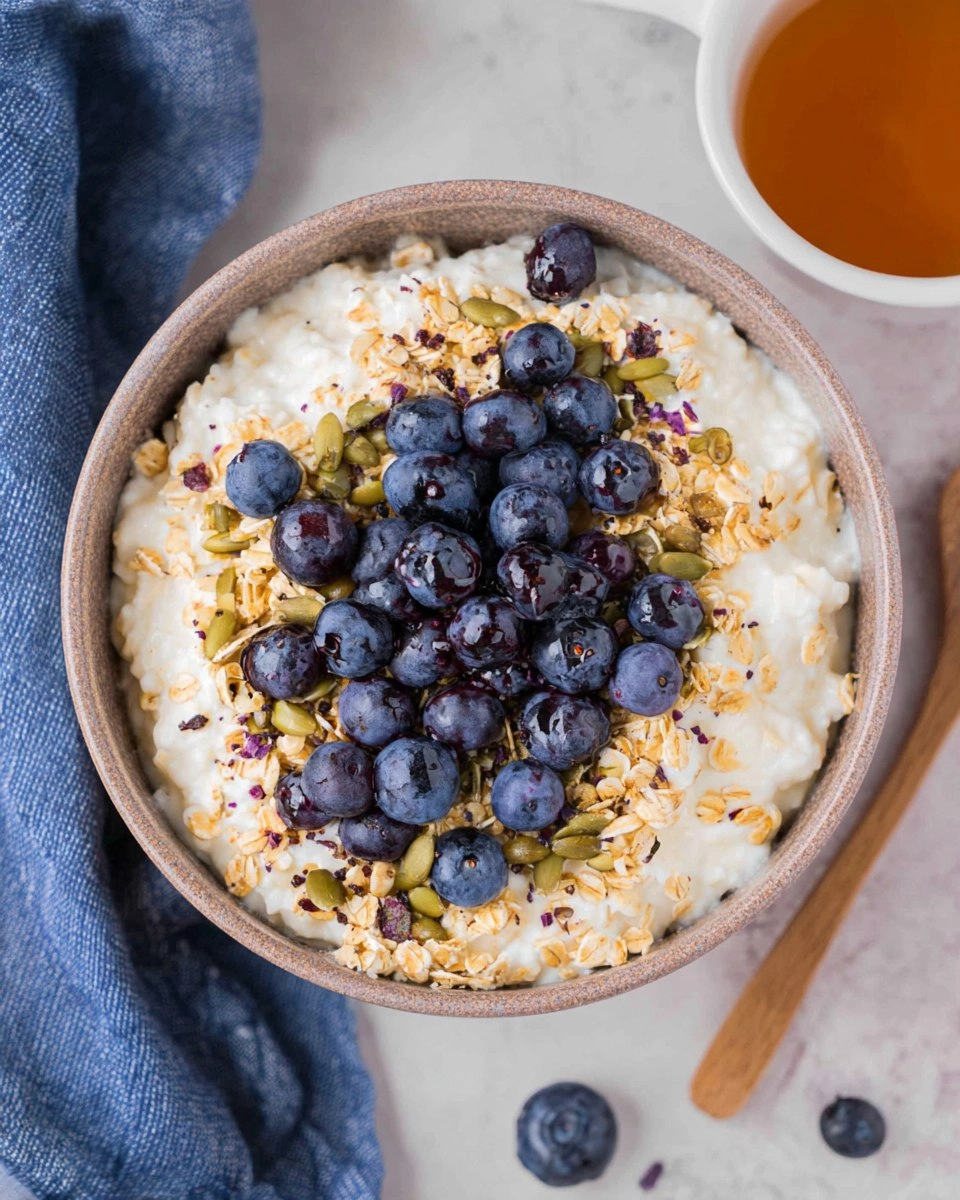 Blueberry and Muesli Cottage Cheese Bowl 51 Blueberry and Muesli Cottage Cheese Bowl