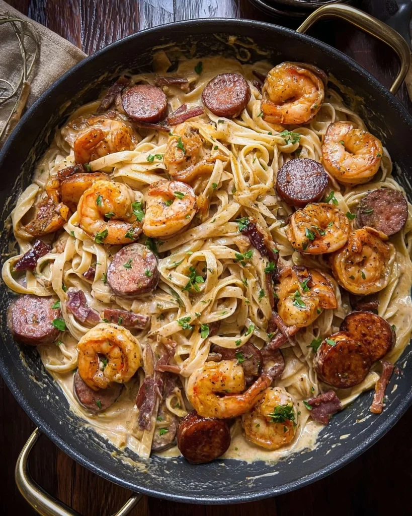 Cajun-Shrimp-and-Sausage-Pasta-Recipe