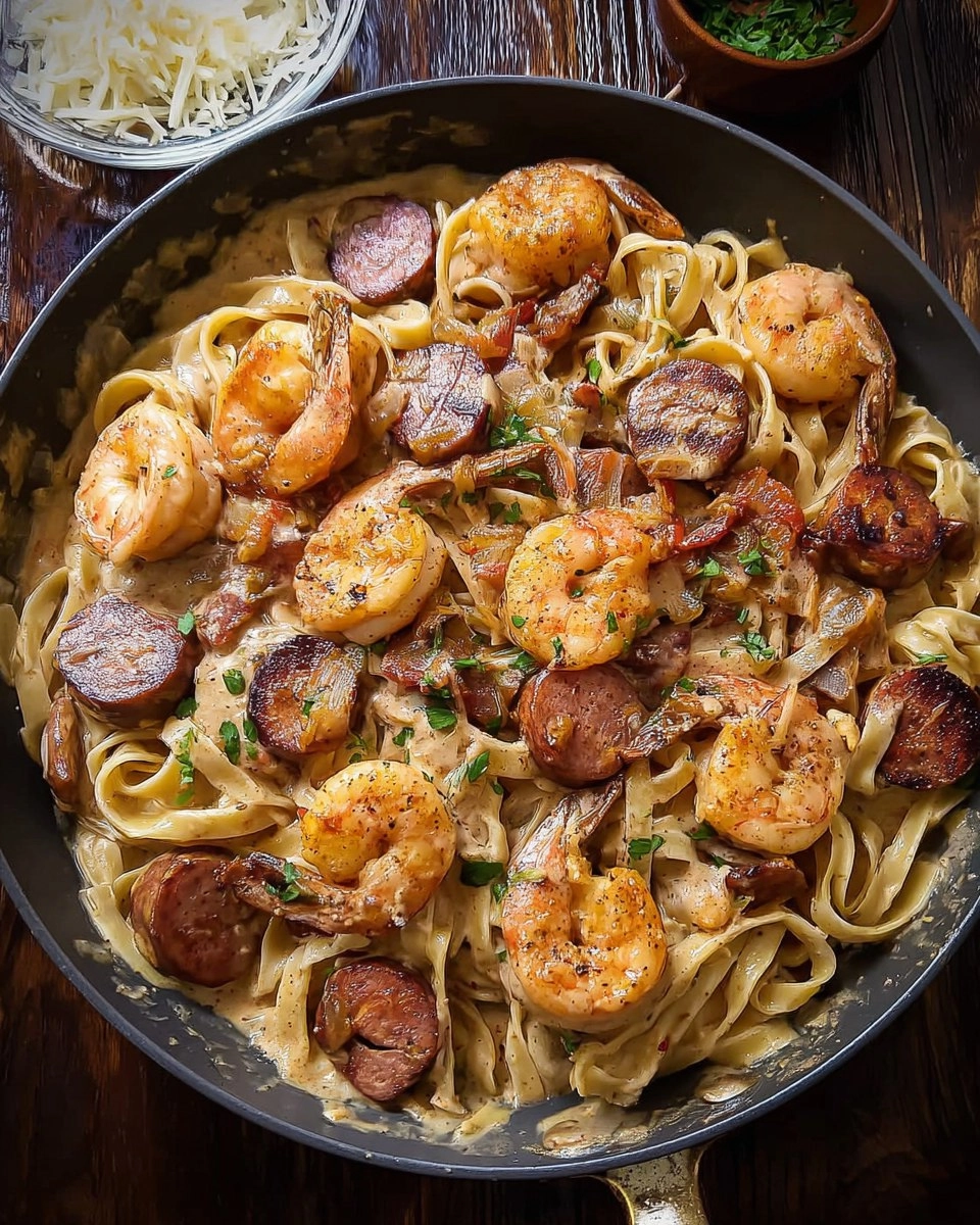 Cajun Shrimp and Sausage Pasta