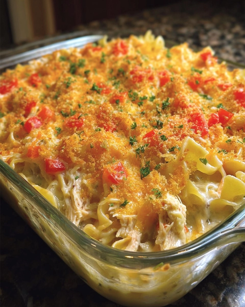 Chicken Cheddar Noodle Bake