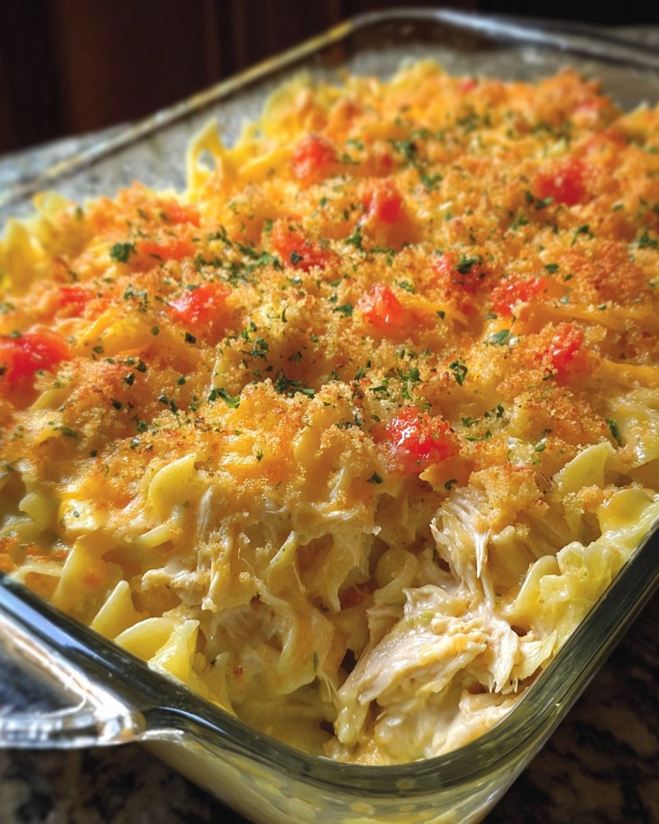 Chicken Cheddar Noodle Bake