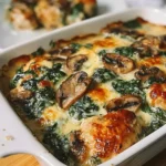 Chicken-Spinach-Mushroom-Low-Carb-Oven-Dish-Recipe
