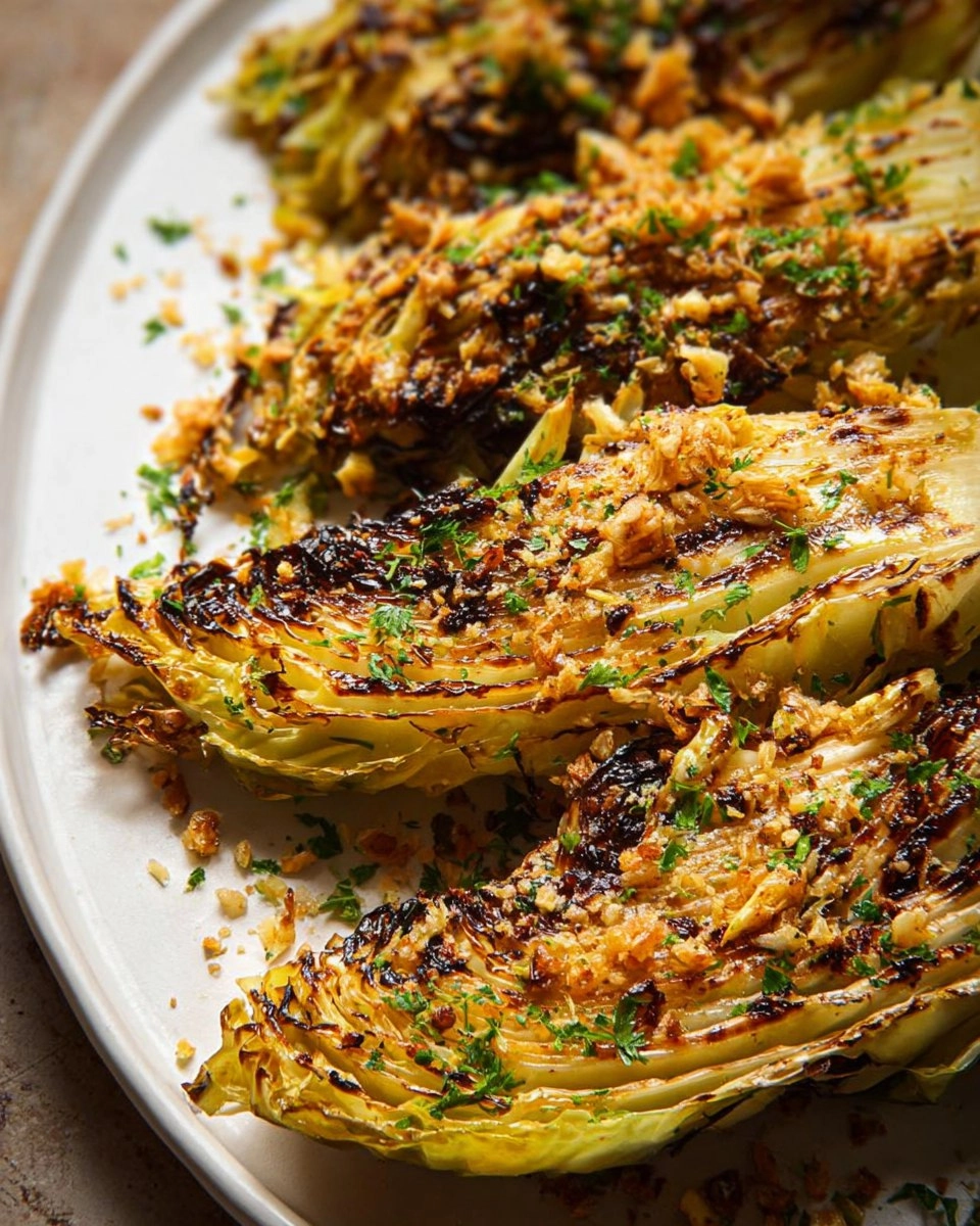 Chilli Garlic Butter Roasted Cabbage Wedges