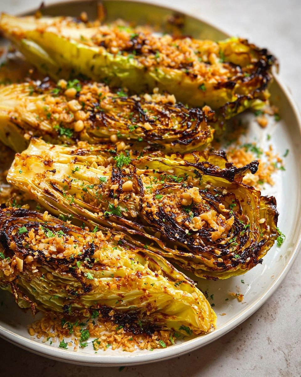 Chilli Garlic Butter Roasted Cabbage Wedges