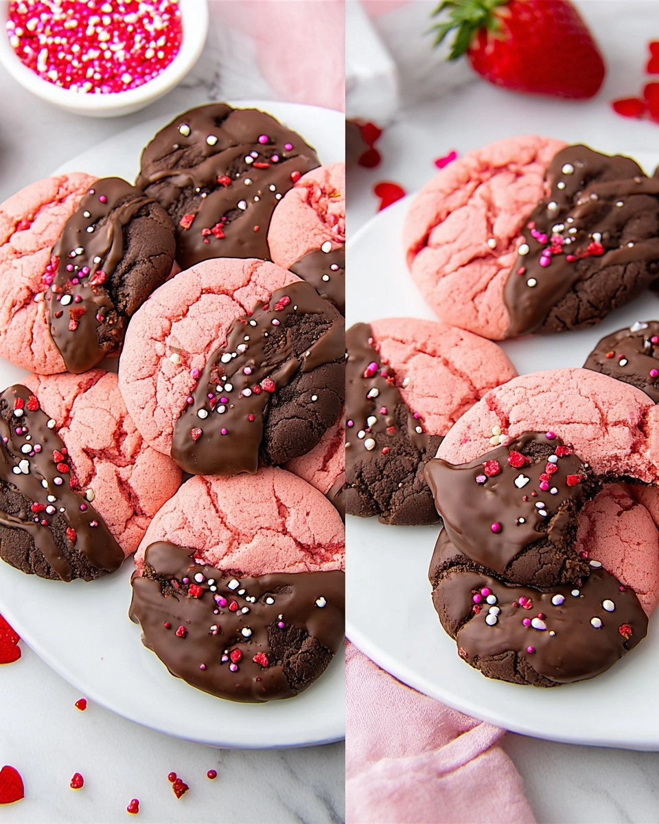 Chocolate Covered Strawberry Cookies Perfect For Your Sweetheart