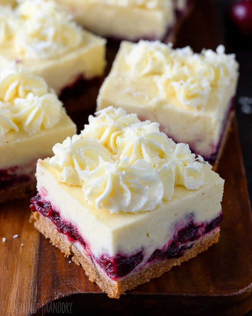 Christmas Cheesecake Bars (Cranberry White Chocolate Cheesecake Bars)