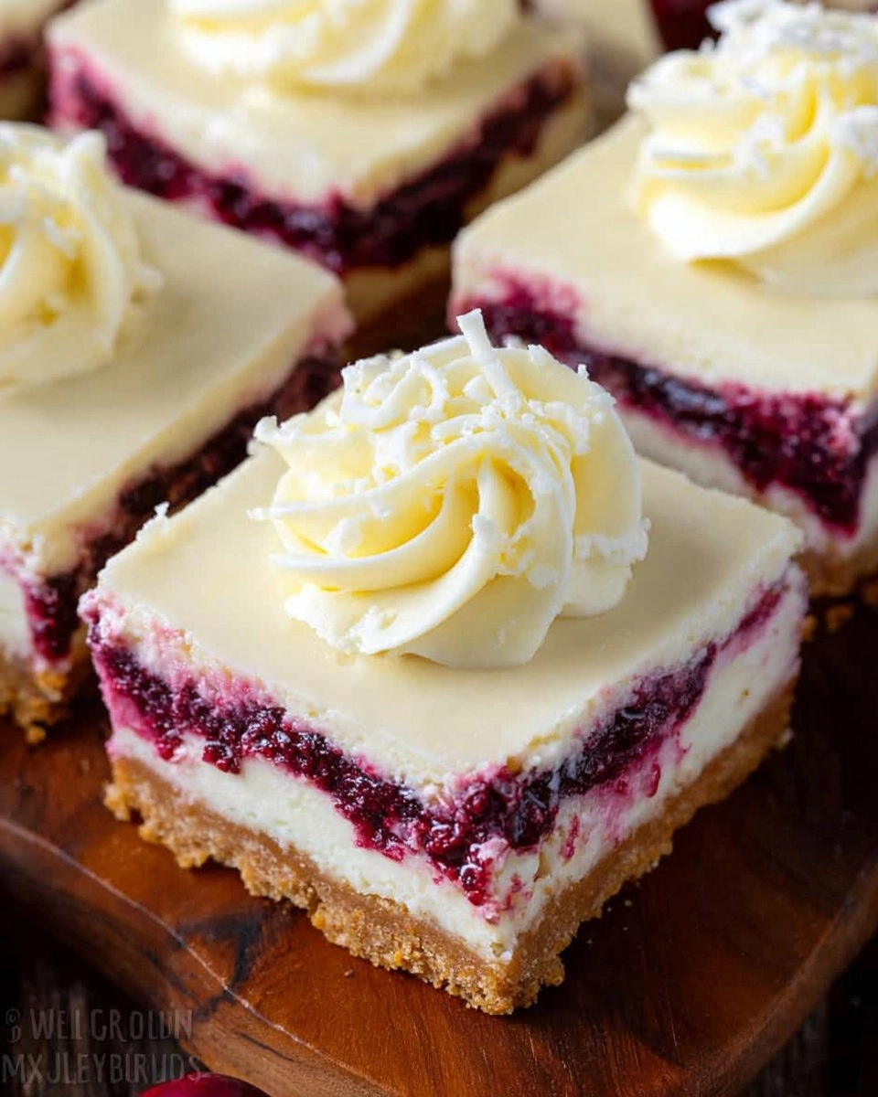 Christmas Cheesecake Bars (Cranberry White Chocolate Cheesecake Bars)
