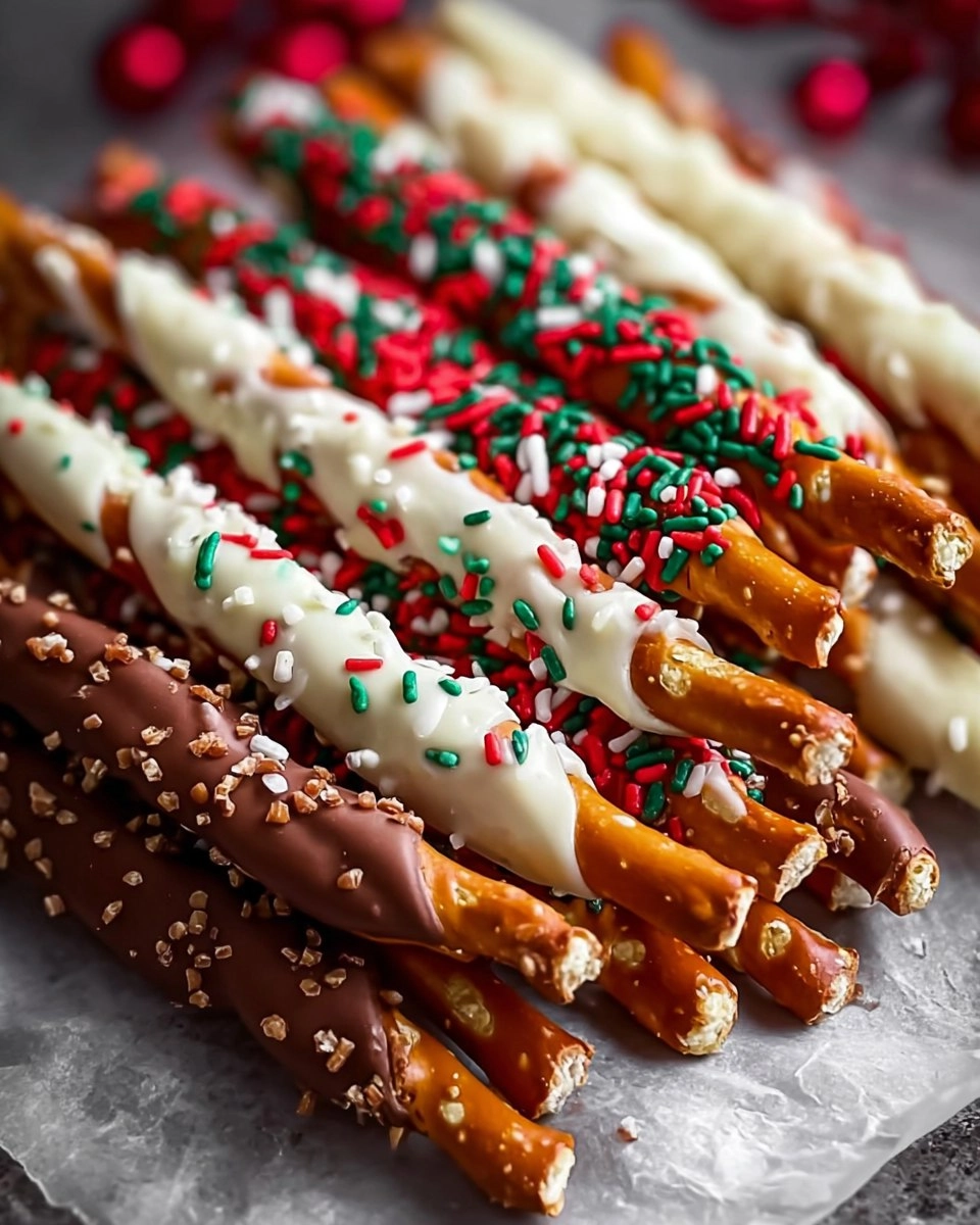 Christmas Pretzel Rods