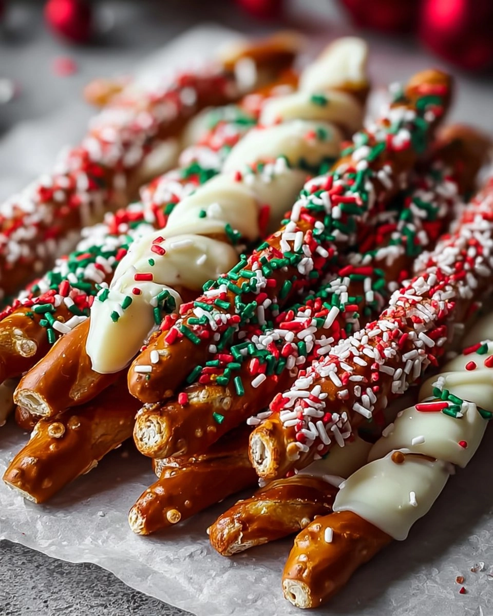 Christmas Pretzel Rods