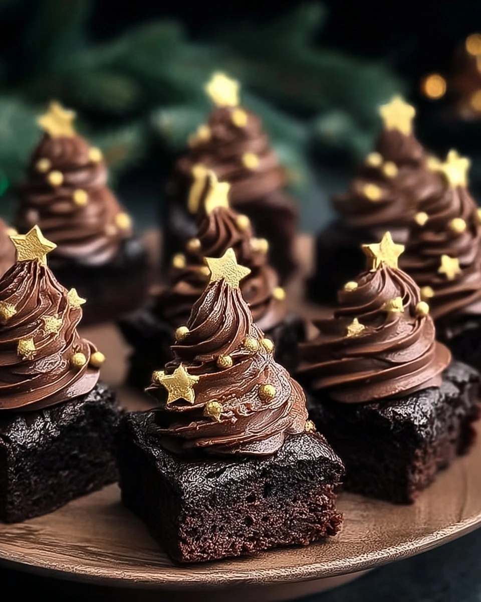 Christmas Tree Brownies with Chocolate Buttercream Bliss 116 Christmas Tree Brownies with Chocolate Buttercream Bliss