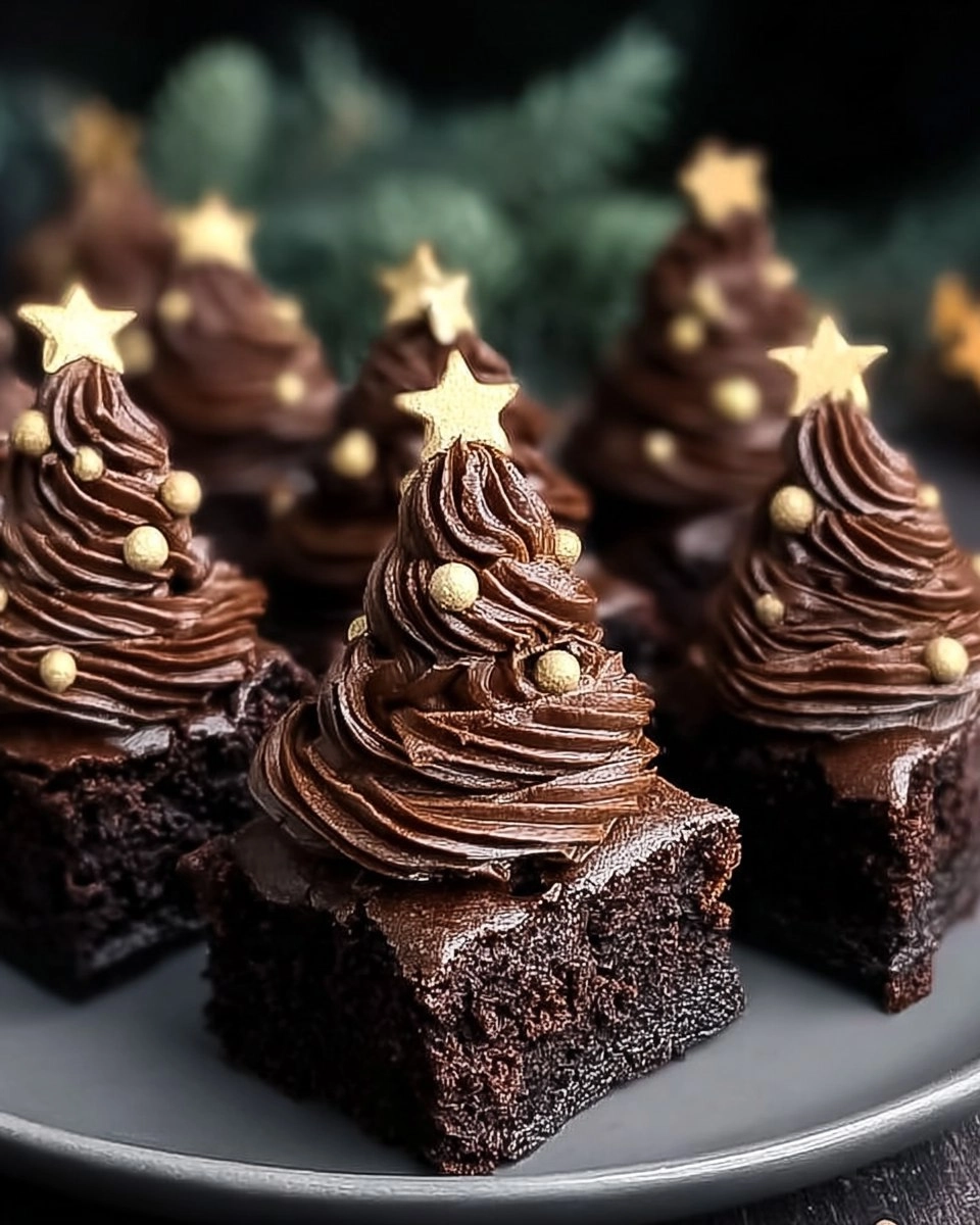 Christmas Tree Brownies with Chocolate Buttercream Bliss 117 Christmas Tree Brownies with Chocolate Buttercream Bliss