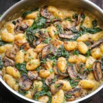 Creamy-Spinach-and-Mushroom-Gnocchi-Recipe