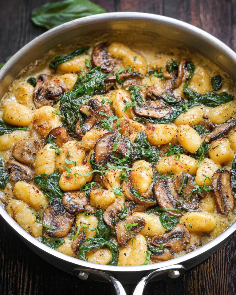 Creamy-Spinach-and-Mushroom-Gnocchi-Recipe