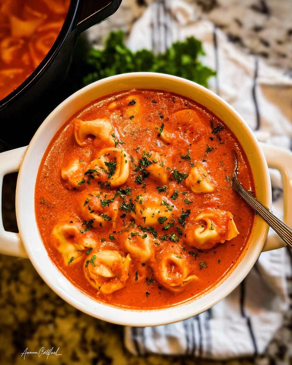 Creamy Tomato Tortellini Soup