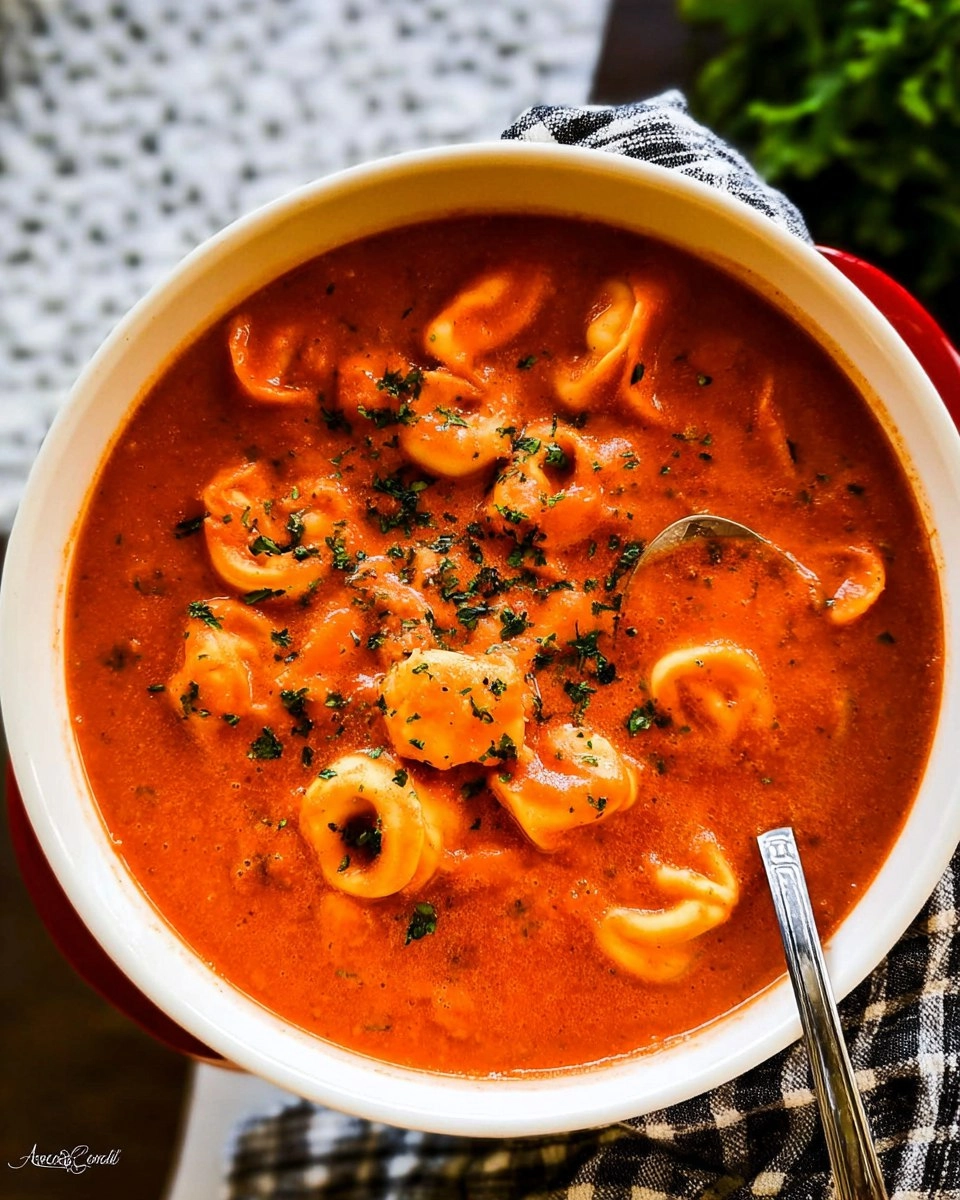 Creamy Tomato Tortellini Soup