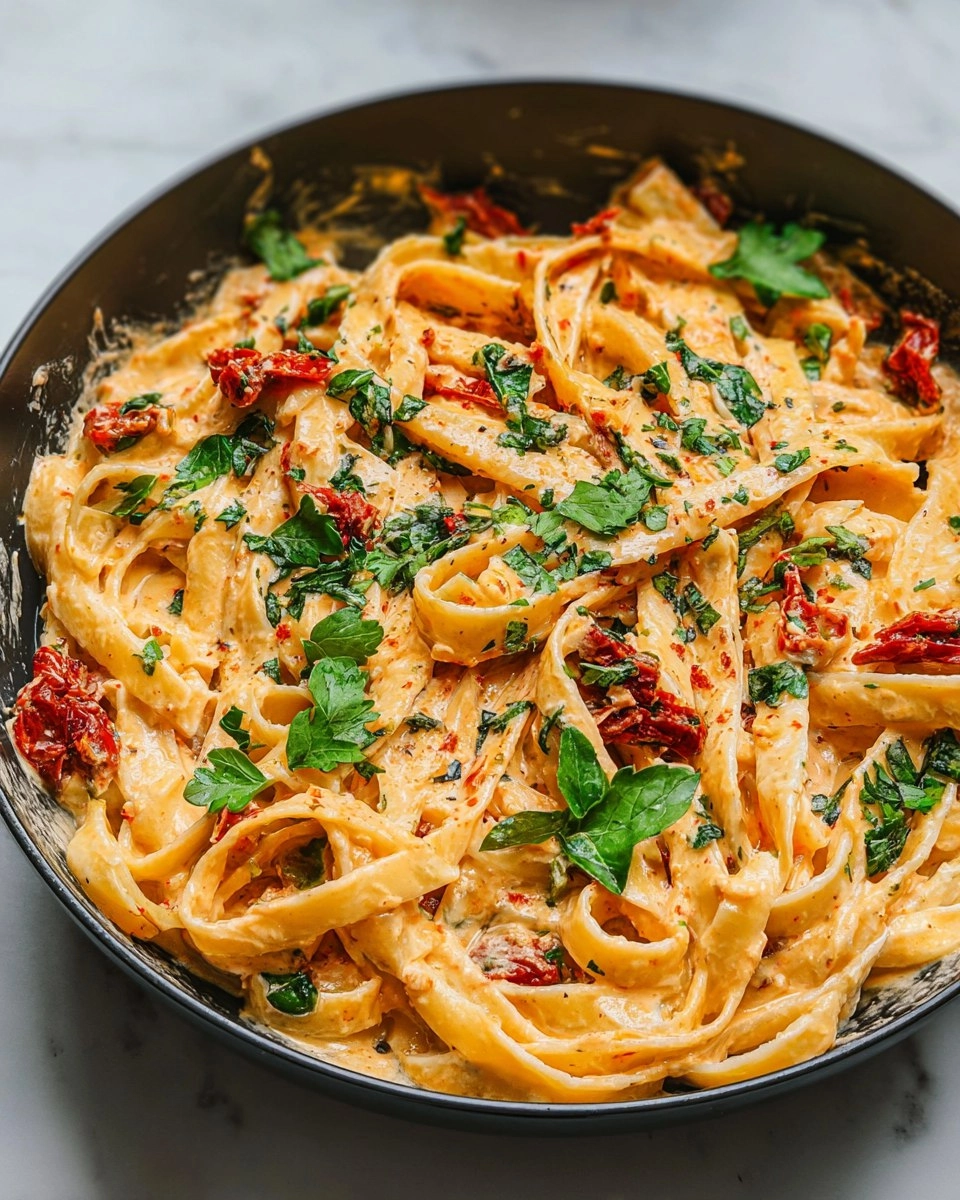 Creamy Vegan Sun-Dried Tomato Pasta