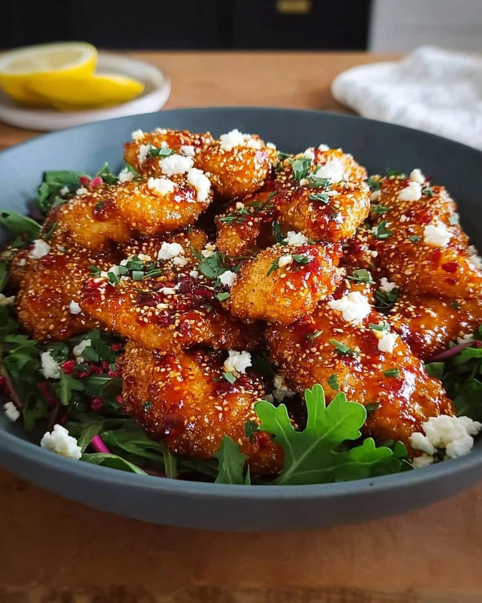 Crispy Hot Honey Feta Chicken