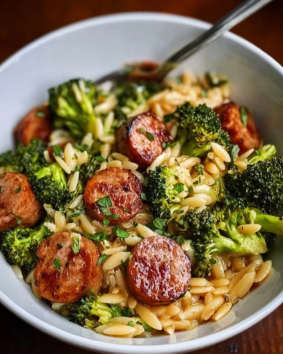 Chicken Sausage and Broccoli Orzo