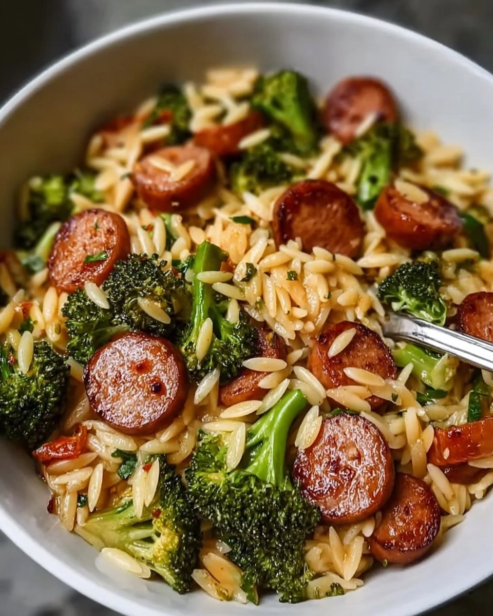 Chicken Sausage and Broccoli Orzo
