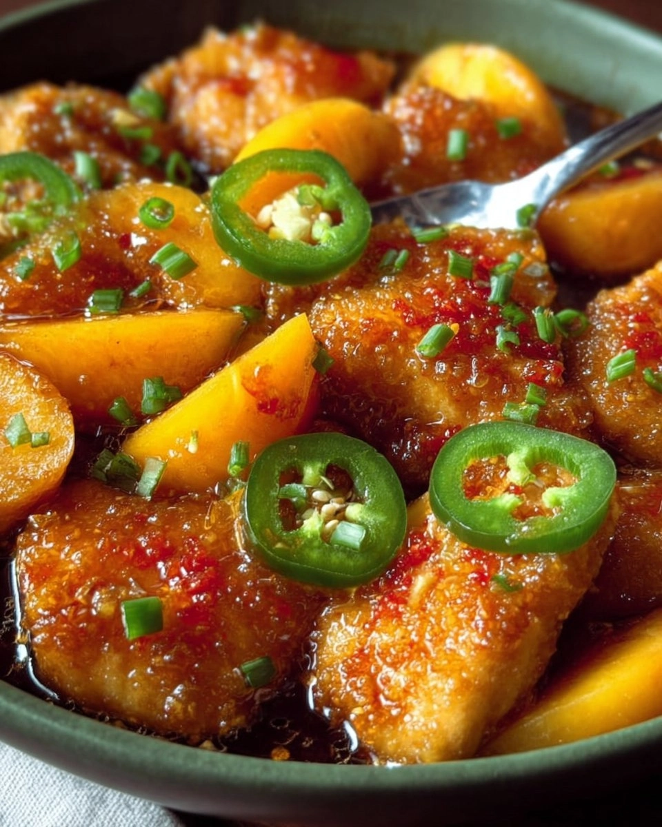 Easy Jalapeño Peach Chicken