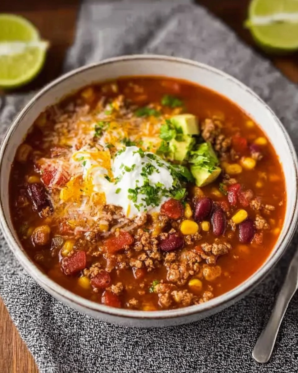 Easy Taco Soup with 34g Protein