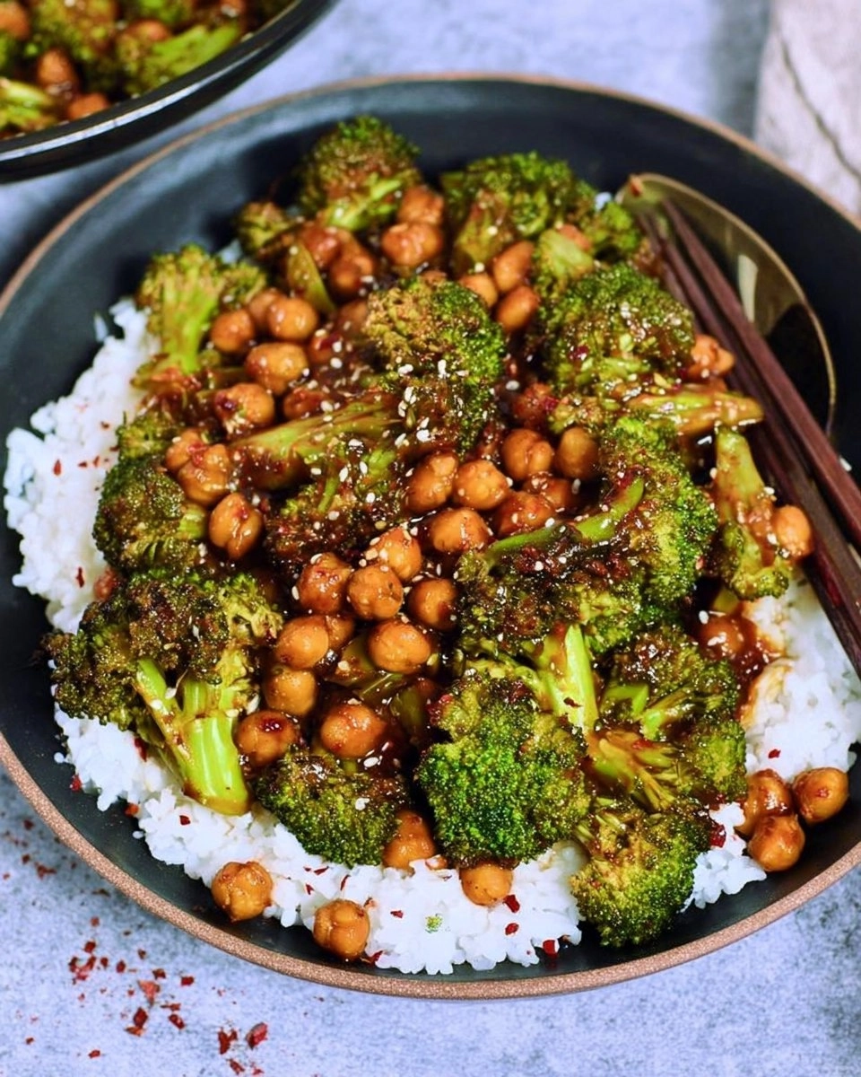 Garlic Broccoli Stir Fry with Chickpeas
