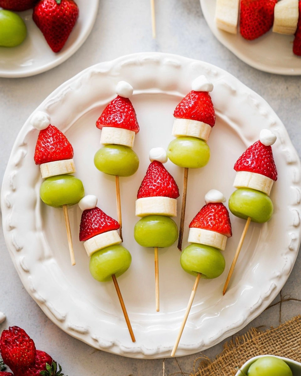Grinch Fruit Kabobs