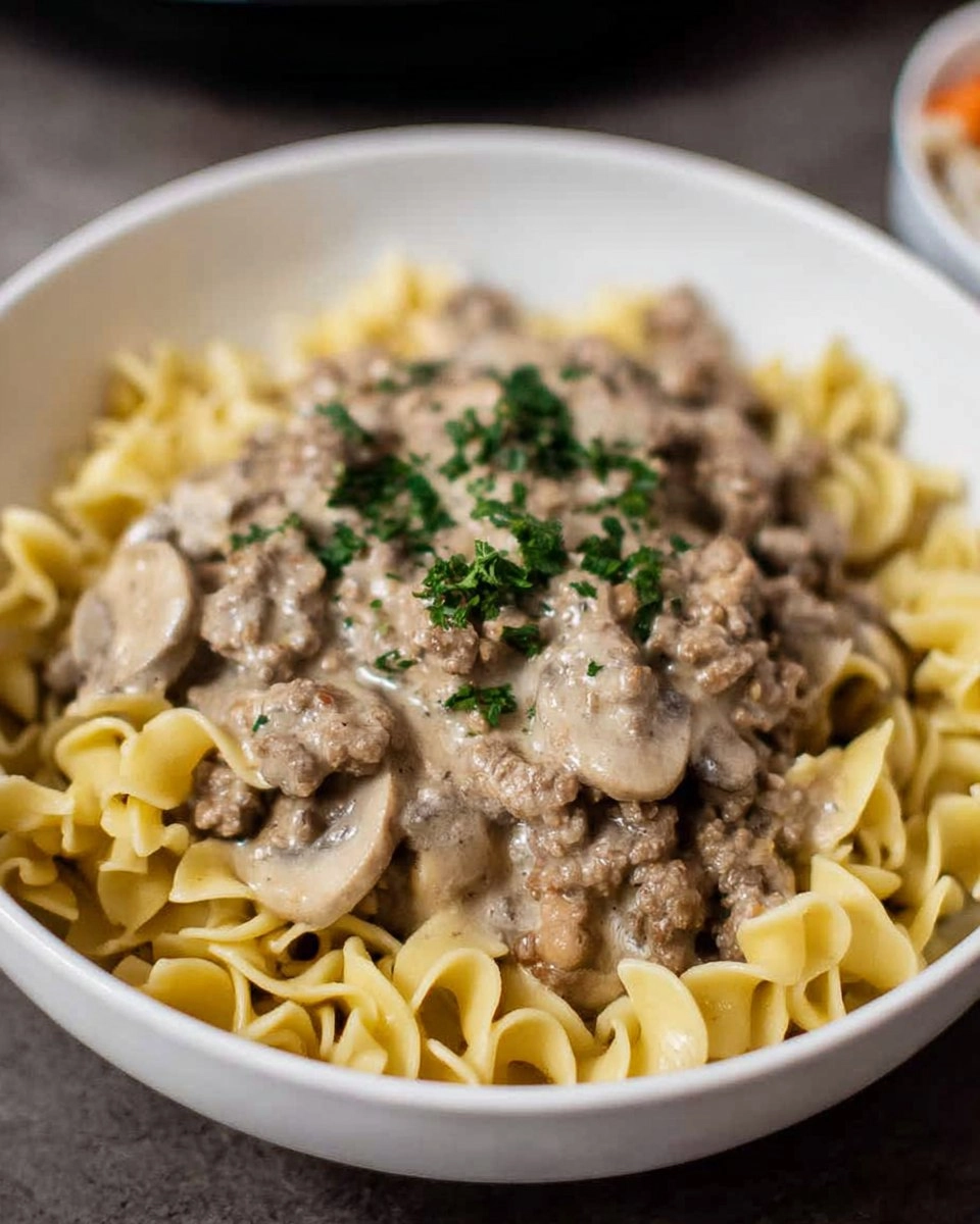 Ground Beef Stroganoff