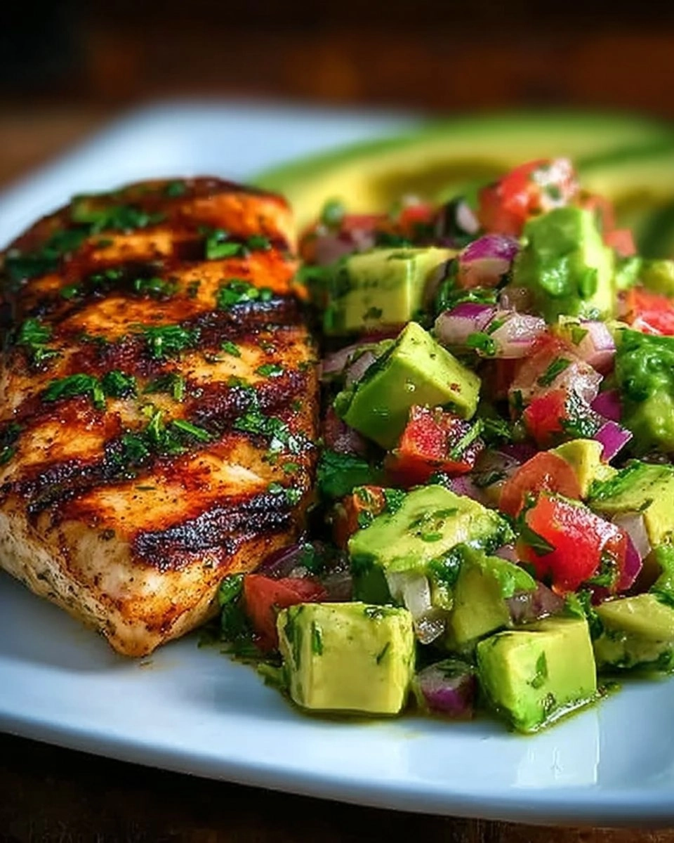Healthy Cilantro Lime Chicken with Avocado Salsa