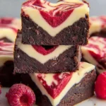 Heart-Shaped-Brownies-with-Raspberry-Swirl-and-Cheesecake-Topping-Recipe