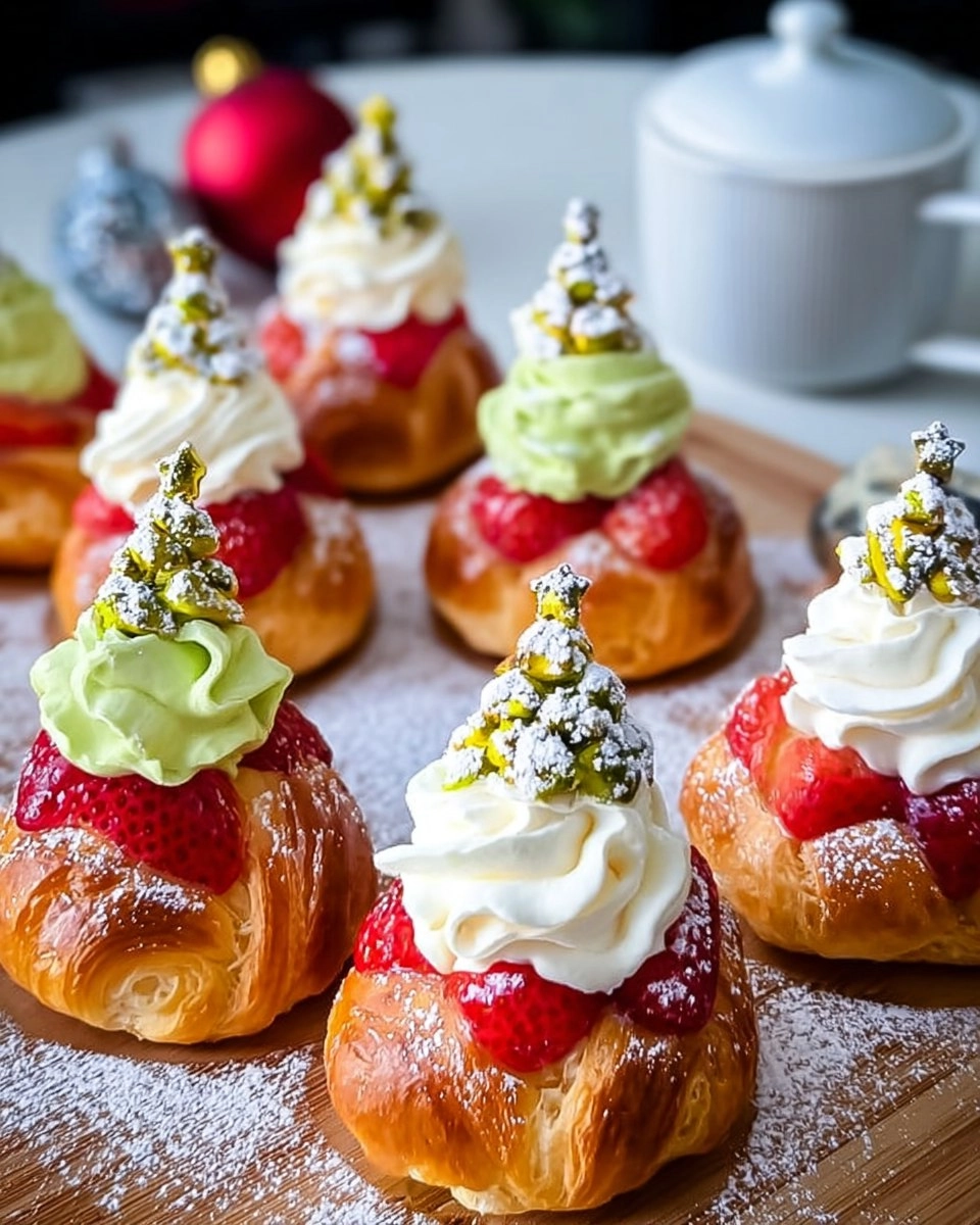 Irresistible Christmas Puffs with Creamy Pistachio Delight