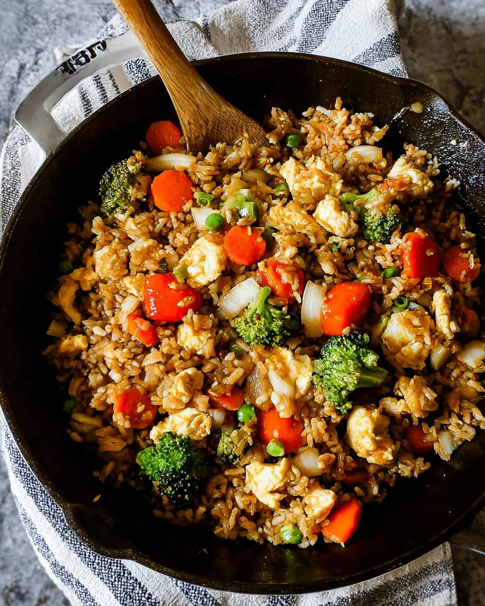 Leftover Fried Rice, Veggies and Eggs