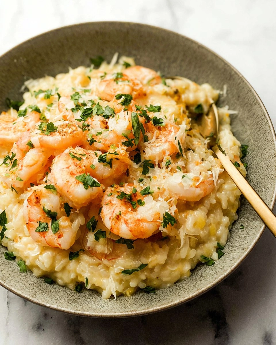Lemon Garlic Shrimp Risotto