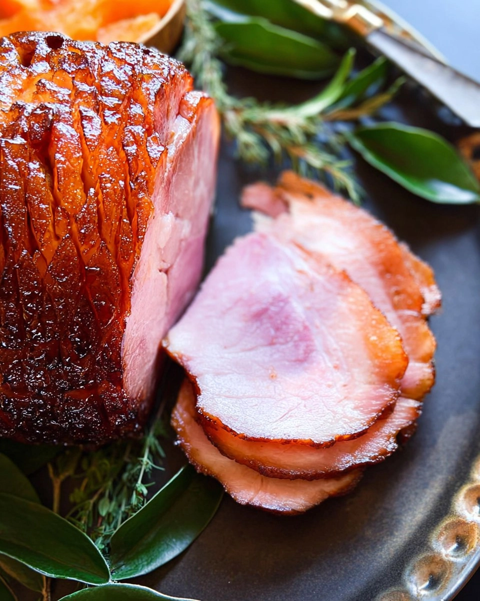Maple Bourbon Glazed Ham